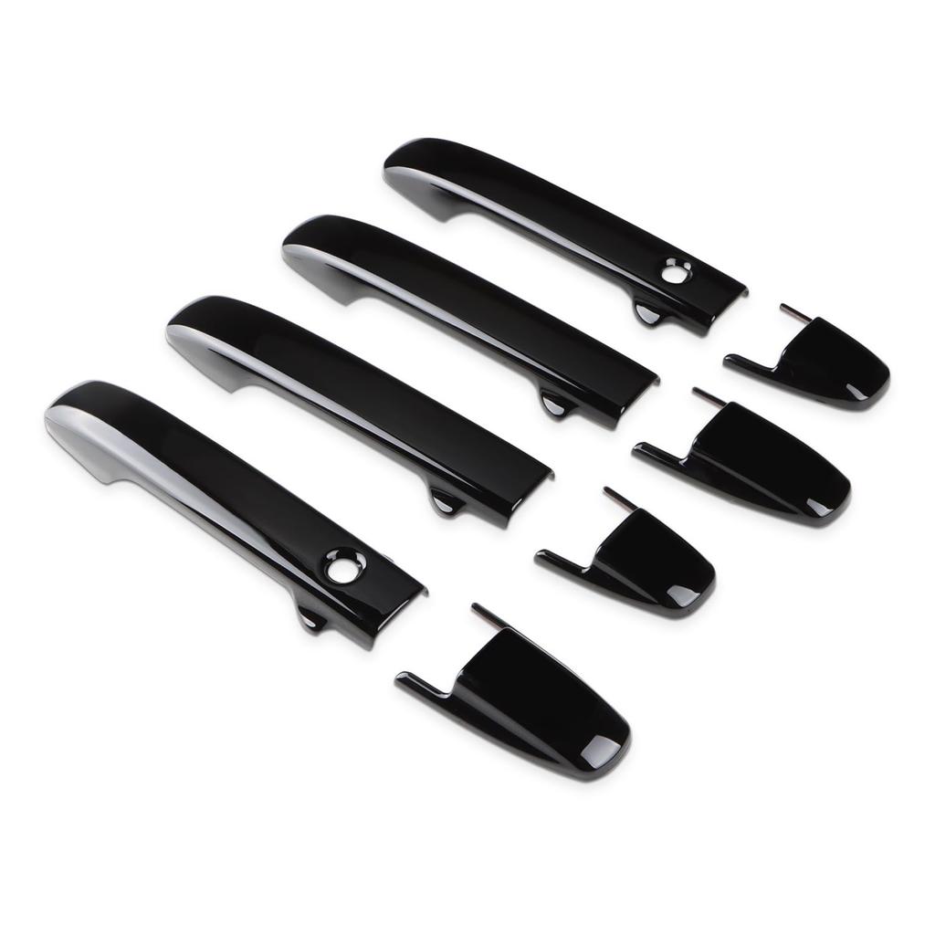 MARCHFA Door Knob Covers, Door Handle Garnishes, Piano Black for Honda N-BOX (3rd Generation) JF5/JF6