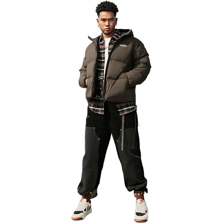 Li Ning BADFIVE Down Jacket Men's Slate Umber AYMU197-3