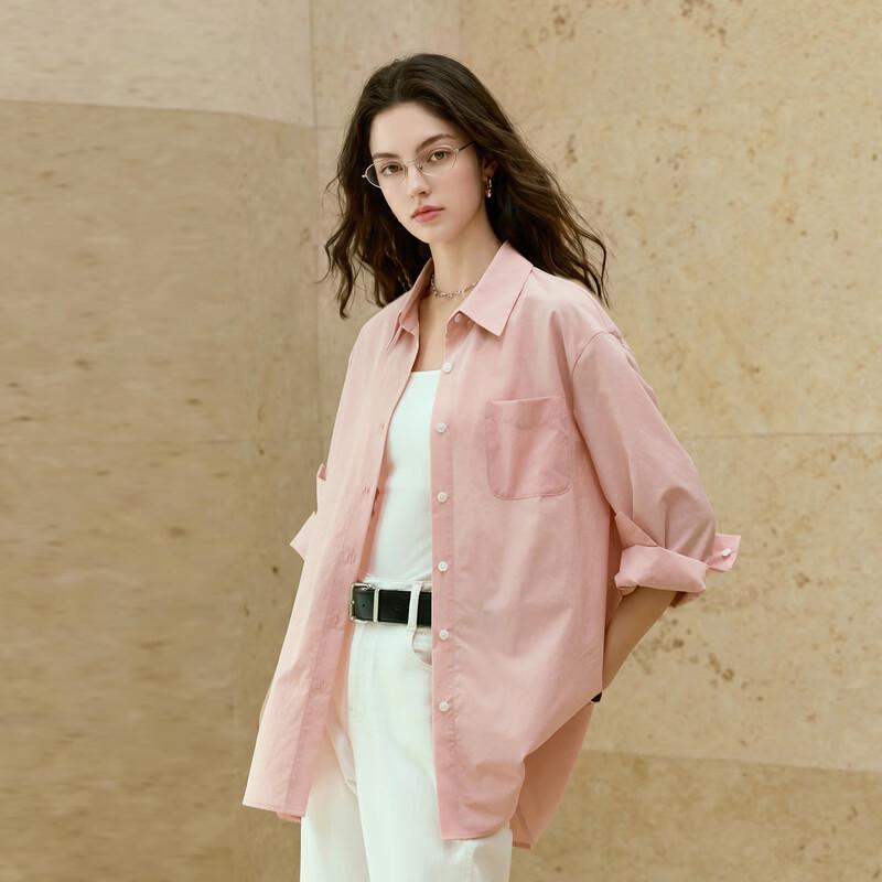 Sancai Women's Autumn Lapel Long Sleeve Loose Blouse