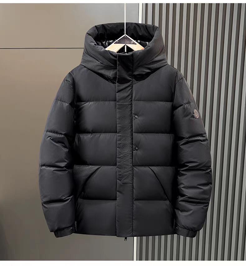Men's Winter Fashion Stand Collar Windproof White Duck Down Jacket