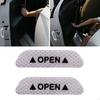 2Pieces Car Door Stickers Accessories Reflector Bike Sticker Universal Safety Warning Mark