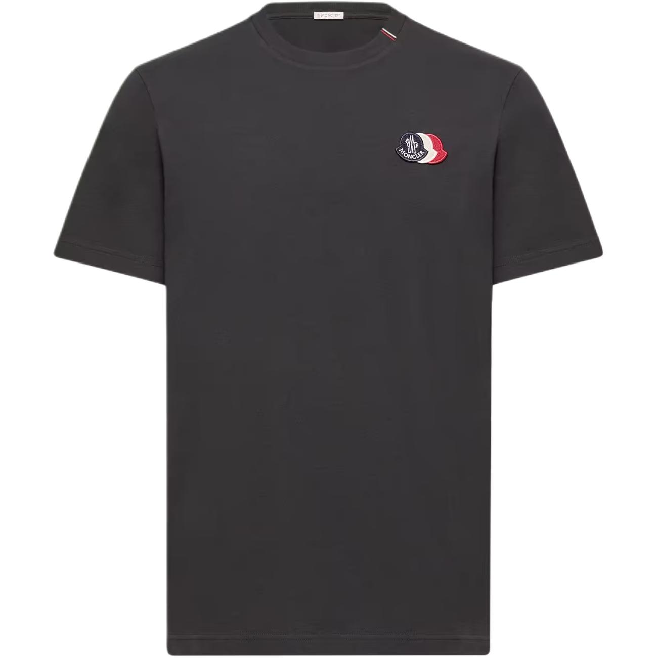T-shirt en Coton Tricolore Brodé Moncler Homme Hauts L10918C0007489B8Q778 M black