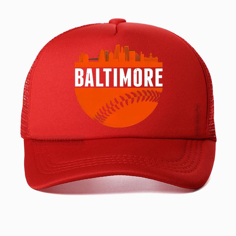 

Summer mesh breathable baseball cap The classic BALTIMORE Skyline cap is suitable for both Unisex Women for running exercise hat