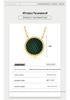 Sterling Silver Malachite Necklace & Earring Set - Luxurious Round Design for Women