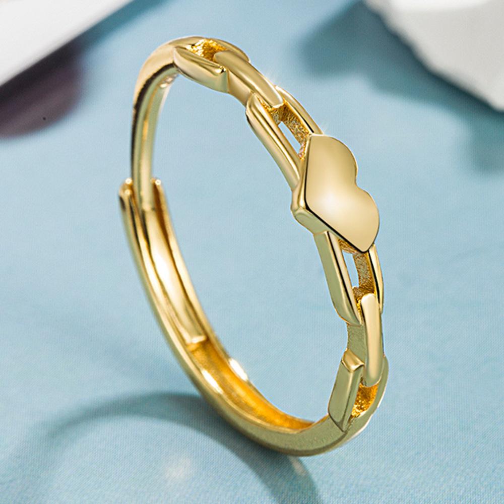 

Женские кольца с сердечками, с вырезами, регулируемые, открытые, ювелирные изделия one size