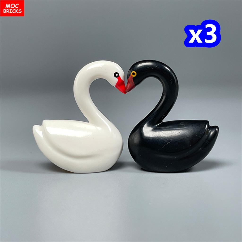 MOC Blocks Animal Duck Swan River Lake Farm Scene View Accessories DO IT YOURSELF Construction Bricks Playthings ideal for Kids Gifts