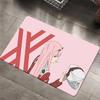 Anime Zero Two Rubber XXL PC Bathroom Mat Anti-slip Absorb Water Long Strip Cushion Bedroon Mat Welcome Doormat