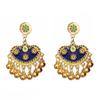 New Chinese Retro Enamel Color Drip Earrings Niche Design High Sense Antique Earrings Light Luxury Personalized Earrings
