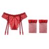 Full Lace Sexy Perspective Garter Stockings Set Ultra-thin Temptation Hot One-piece Garter Panties Women