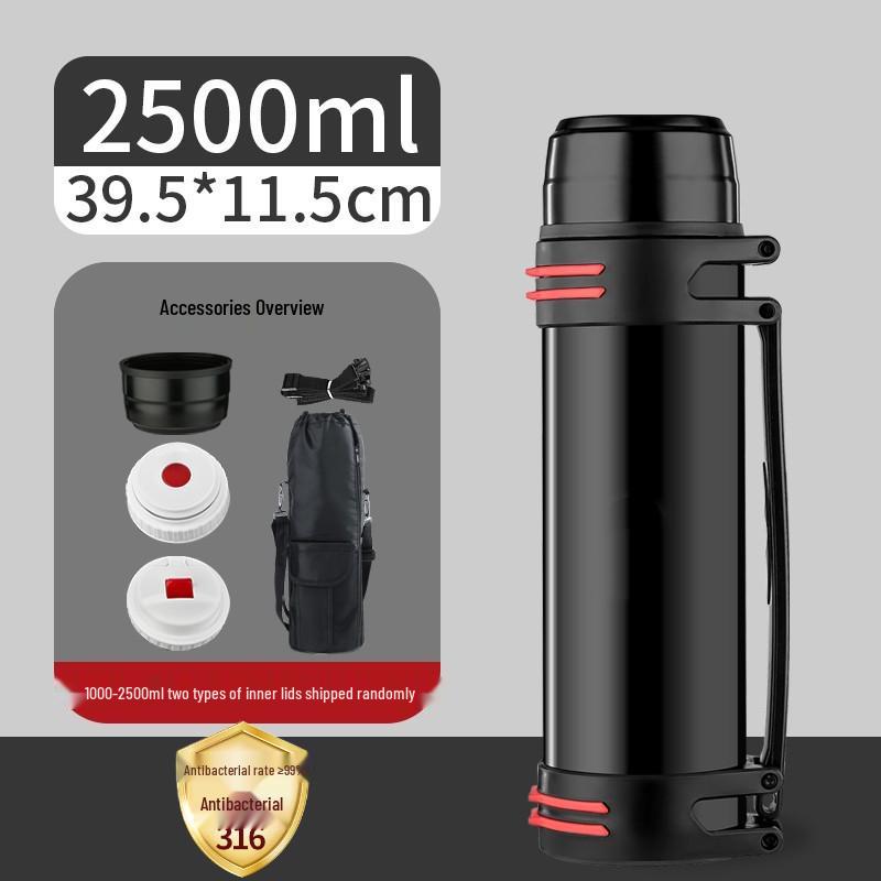 316 Stainless Steel Large Capacity Thermos Flask for Outdoor, Construction, Home Use - Portable Hot Water Bottle for Men and Women