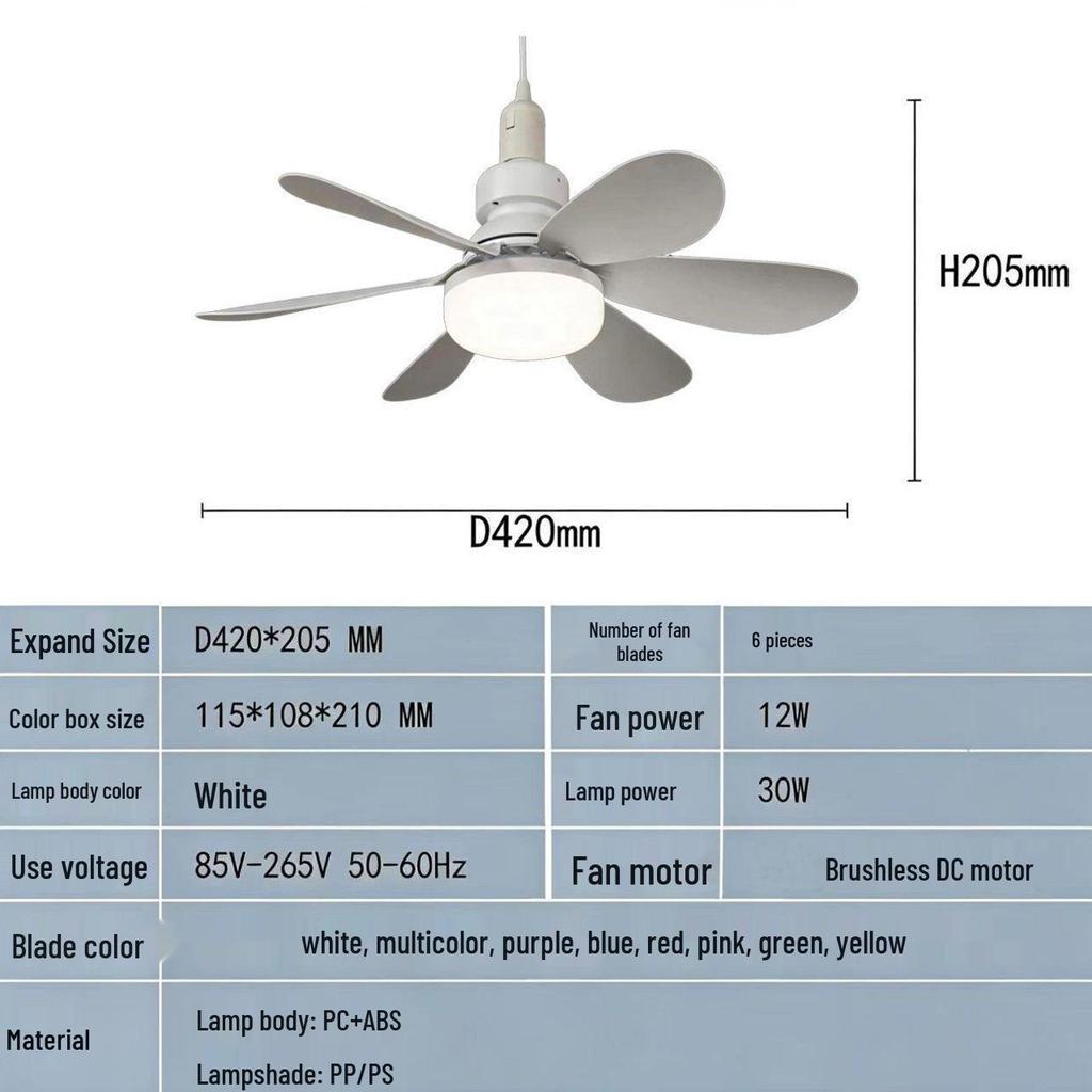 E27 Base LED Ceiling Fan Light: Quiet, Powerful, for Bedroom, Living or Dining Room