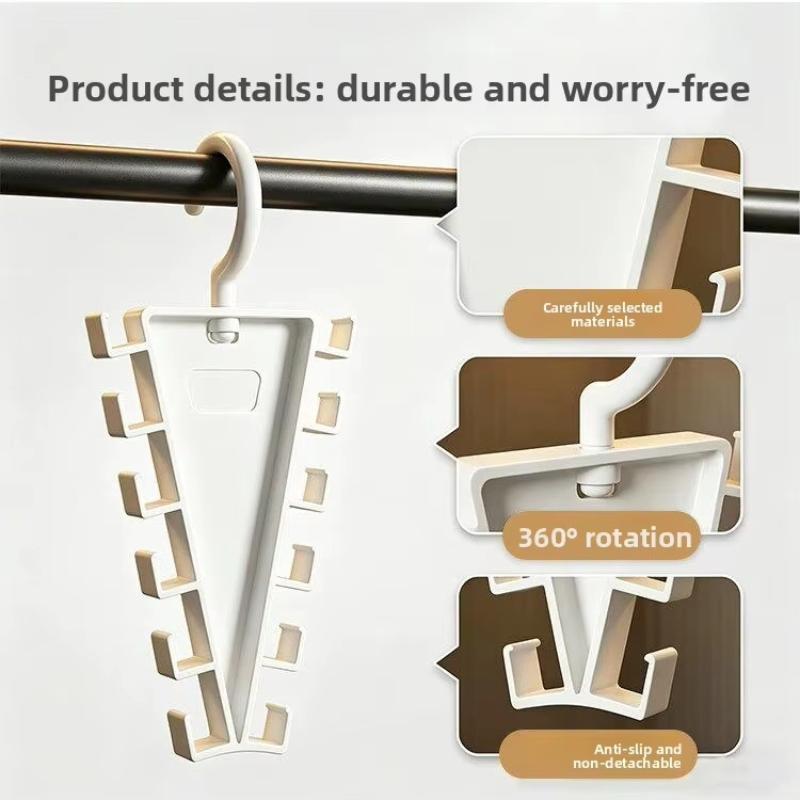 V Shaped Space Saving Hanger 12 Hooks Clothes Organizer Vertical Closet Storage Rack For Bedroom Wardrobe Hat Belt Scarf