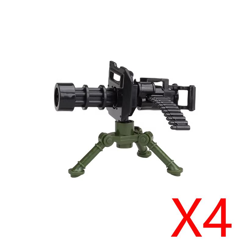Army WWII Soldier Figure Armaments Brick Playset Gatling M2 Heavy Machine Aviation Gun NSV Bullet Chain Mortar ZB53 Toys Playsetss T12