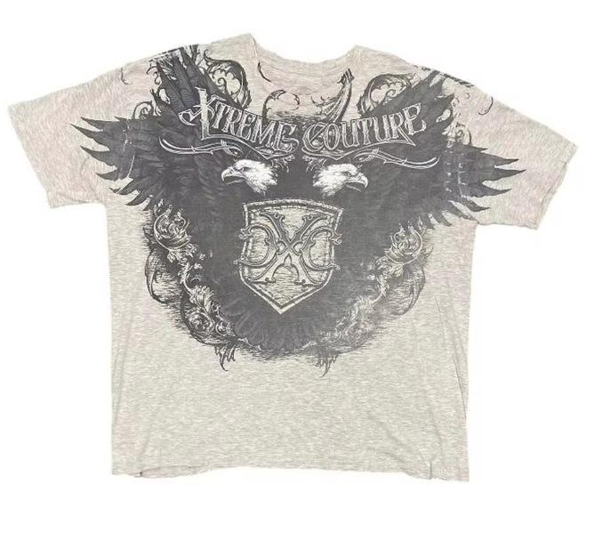 Cross-border new gothic unisex T-shirt top, short-sleeve T-shirt, Y2K trendy brand skull top, short-sleeve
