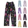 Women's Fashionable Loose Waistband Funny Casual Printed Casual Sports Pants Casual Pants