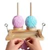 Double Spindle Rotating Rotating Organizer Wooden Yarn Holder Yarn Ball Holder For Crocheting Knitting Sewing Craft