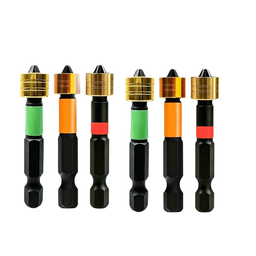 6/10Pcs S2 Zinc Zinc Alloy Steel Magnetic Screwdriver Bits 50mm Length Screw Setter Bits Locating Screws