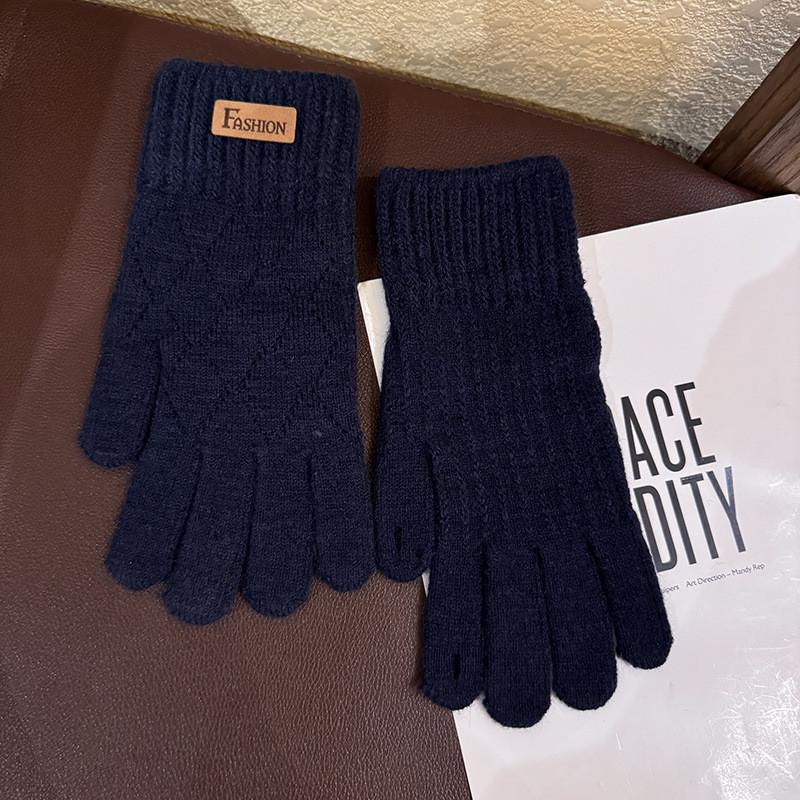 Winter Strick Herren Touchscreen Handschuhe Mit Atmungsaktiver Wolle Für Outdoor Radfahren