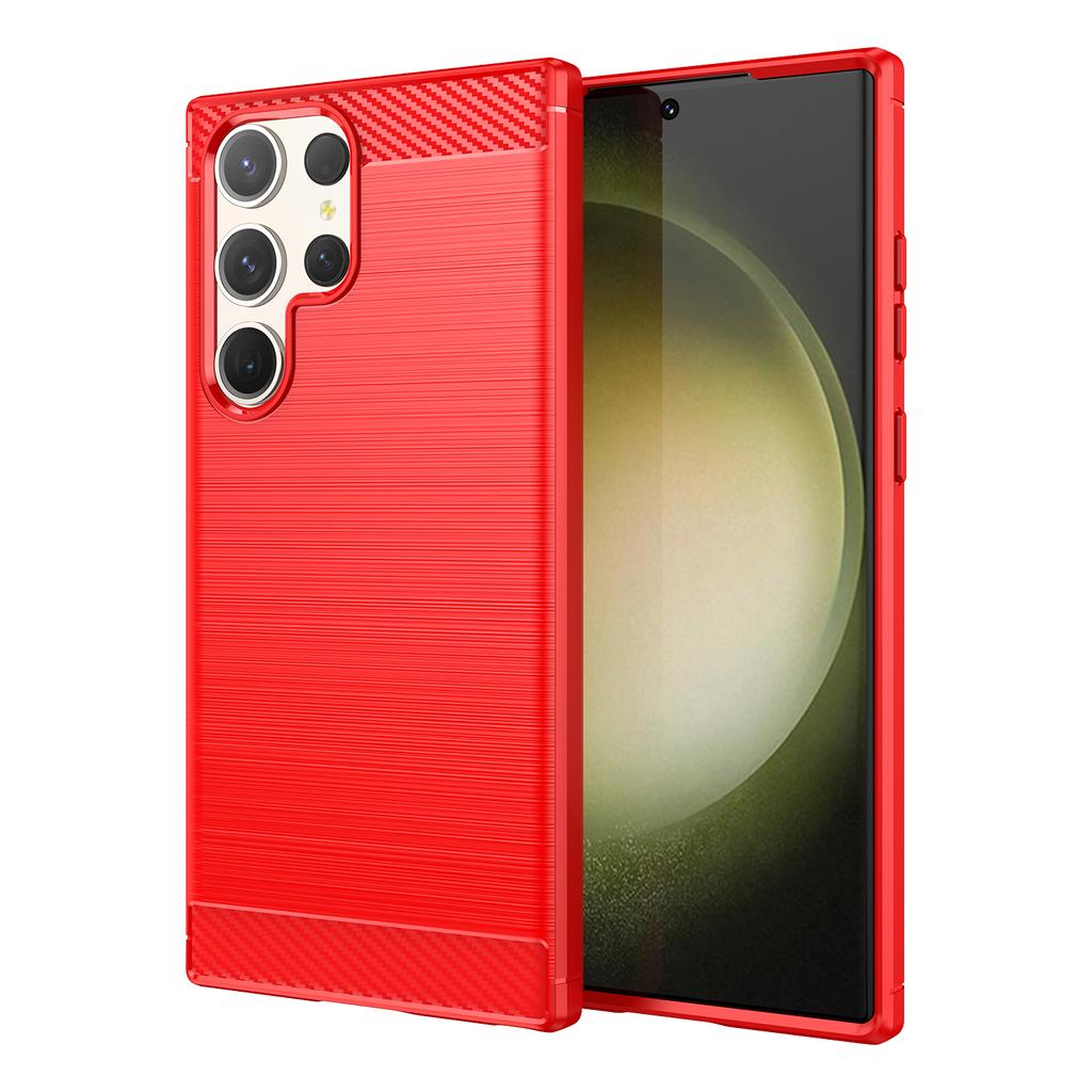 For Samsung Galaxy S23 Ultra Case Samsung S24 S23 S22 S21 Ultra Cover Carbon Funda Soft Silicone Case For Samsung S23 Ultra 5G