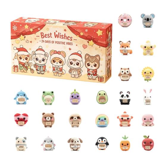 

Knit & Comfort Advent Calendar 2025 24 Days Countdown Box Cozy Themed Ornaments Christmas Countdown