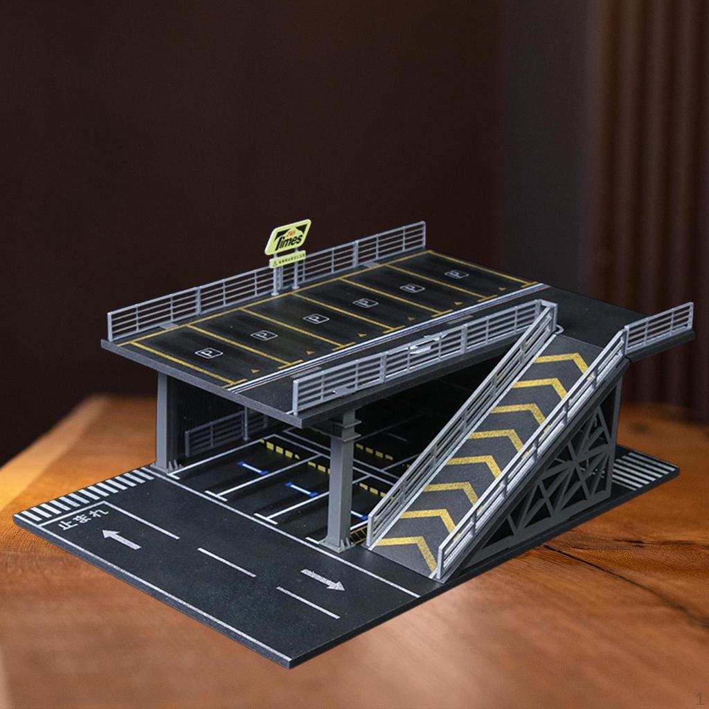 1/64 Diecast Car Display Case Collectible Stand Repair Shop Scene Model Protection DIY Garage