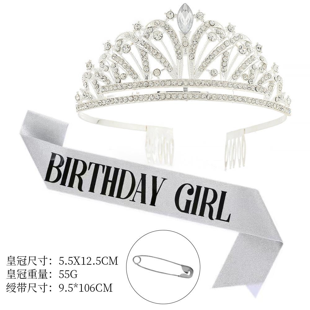 New Alloy Children's Crown Premium Princess Love Insert Comb Hair Accessories Bridal Pearl Birthday Crown