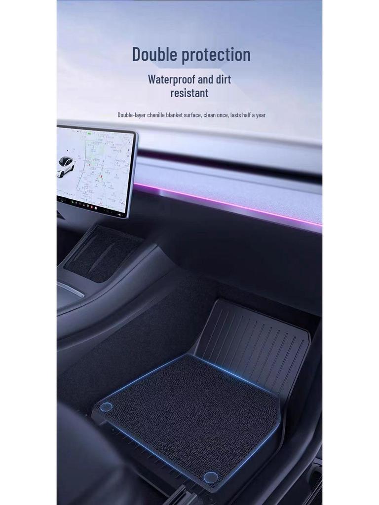 Tesla Model Y/3 Refresh TPE Full Coverage Floor Mats - Car Modification Accessories