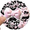 50pcs 3d Lovely Pink Bow Stickers For Journal Skateboard Bottle Water