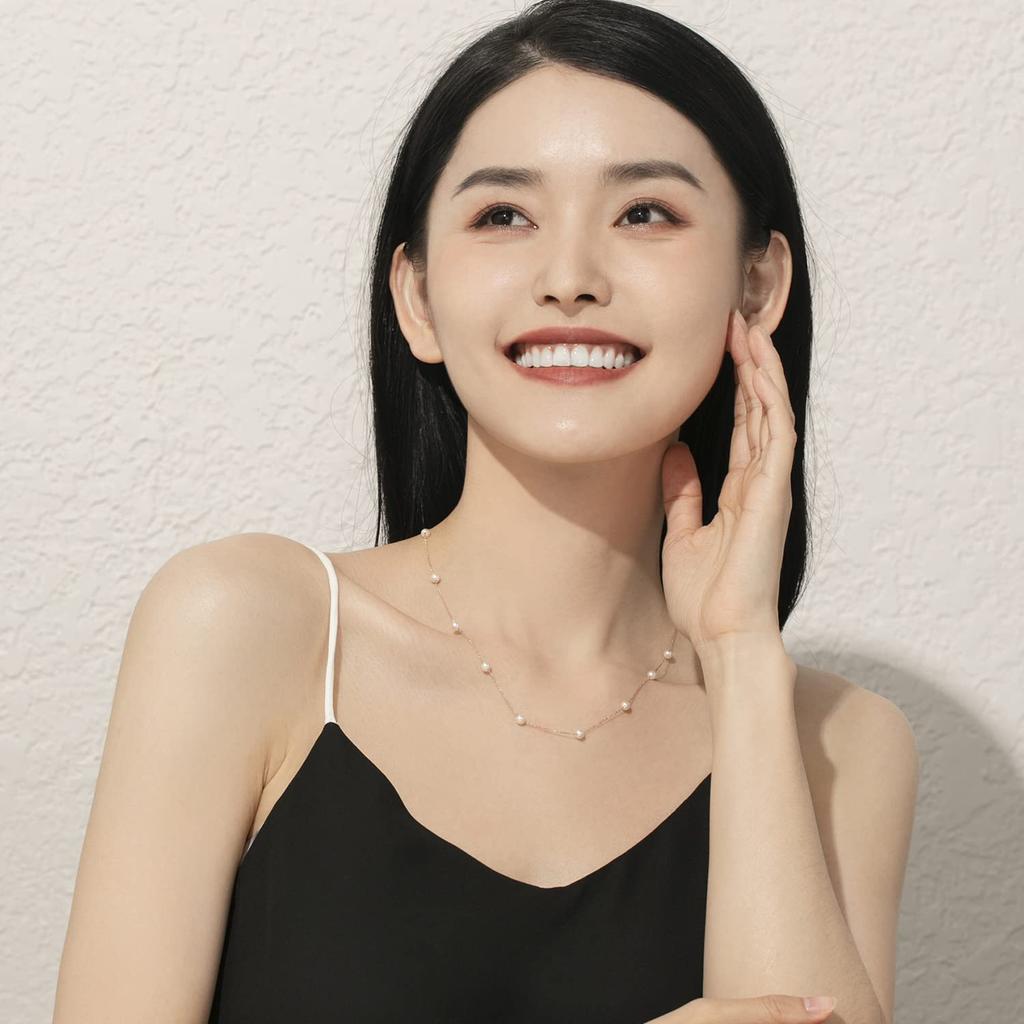 Akoya Pearl Necklace handcrafted in Kyoto Japan Natural Genuine Akoya [KOKO PEARL JEWELRY] - B.15 Pearls, Necklace, Casual