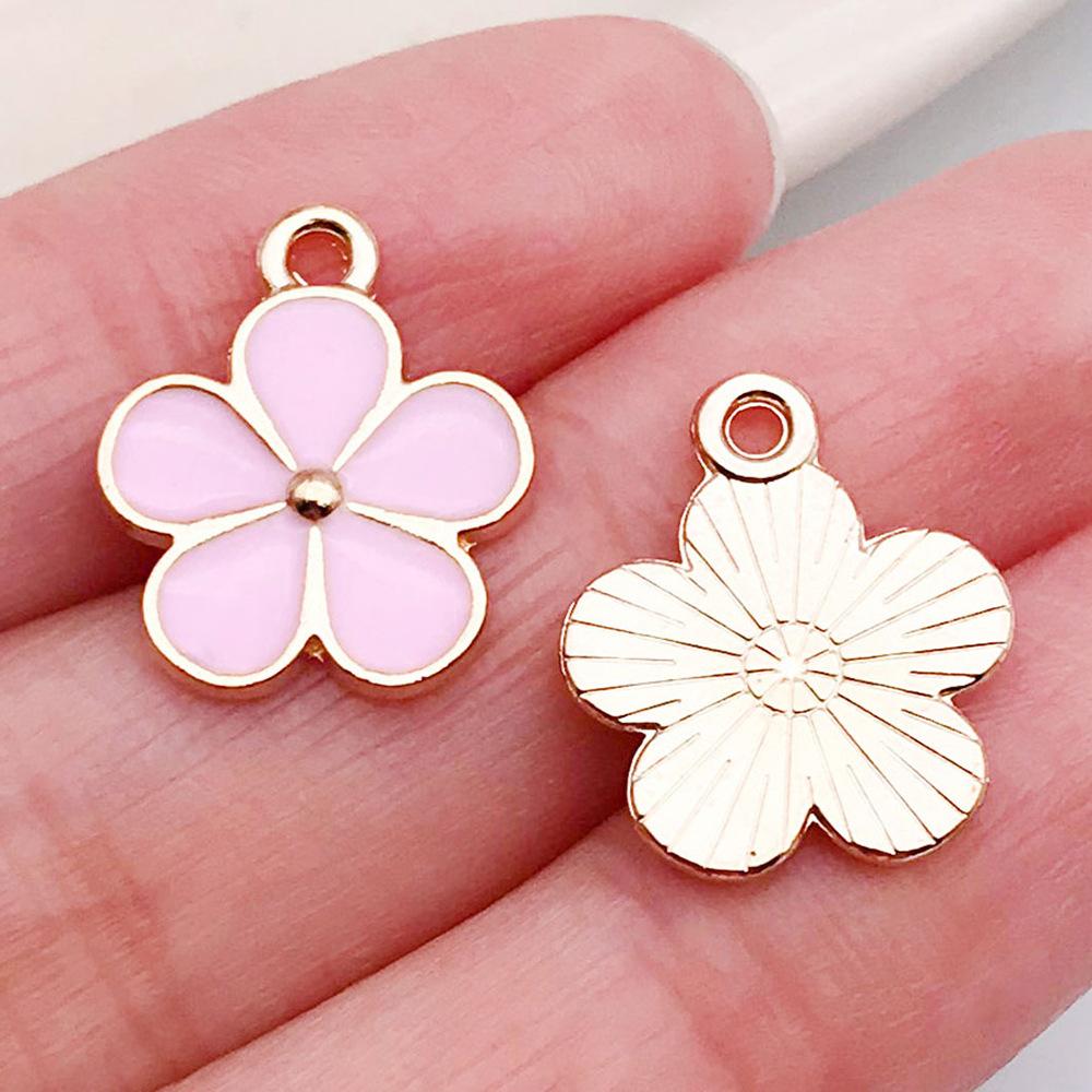 Red And Love Heart Peach Jewellery Accessories Diy Bracelet Keychain Necklace Pendant Alloy Oil Drop