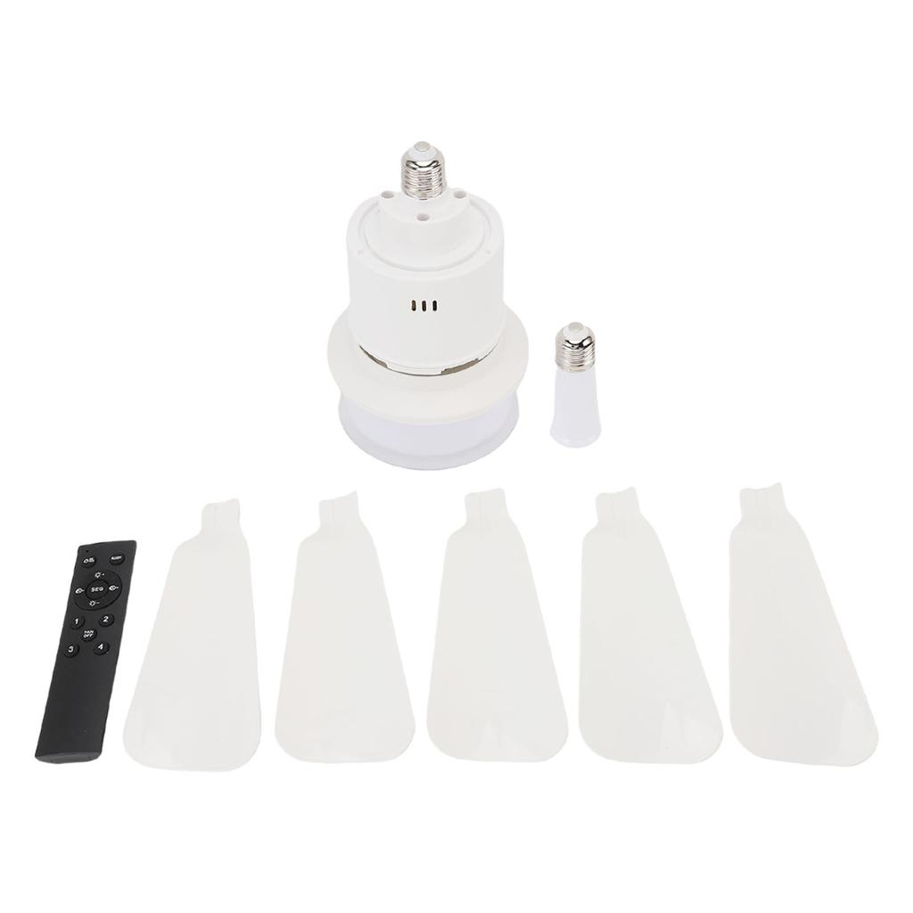 Deckenventilator mit Licht 3 Farben Dimmbar Leise LED Deckenventilatorlampe E26 Schraubsockel Timer