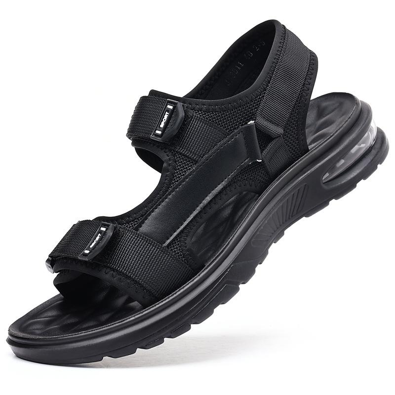 Summer New Sandals Men's Velcro Cool Slippers 2025 Non-slip Fashion Casual Driving Breathable Beach Shoes Men