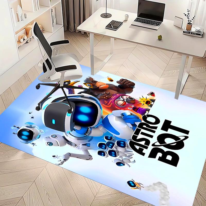 Astro Bot3 Bedruckter Saugfähiger Waschbarer Teppich, Rutschfeste Badezimmerteppiche, Küchenteppiche, Yogamatte, Eingangsbereich Wohnzimmer, Camping-Picknickteppiche