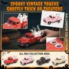 Halloween Vintage Car Ornament - Diecast Retro Car Decoration for House Shelf or Party Gift