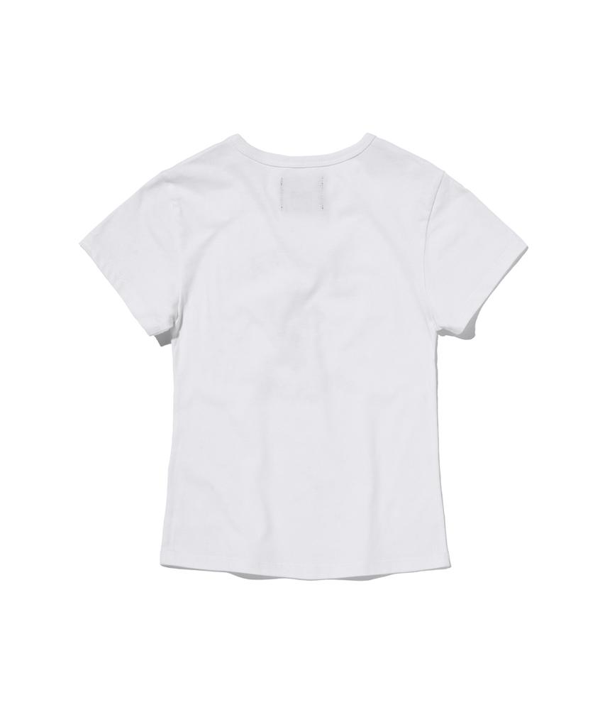 Seuweideu Checkered Cross Crop Tee [White]