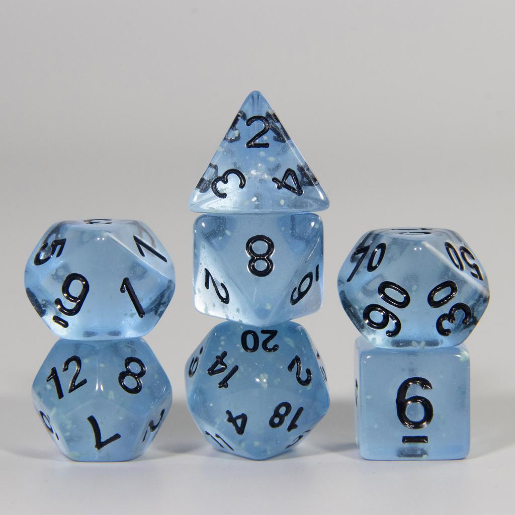 Transparent Polyhedral Dice DND Dice Set 7pcs D4-D20 Board Game Props for DND Game Board Game Accessories