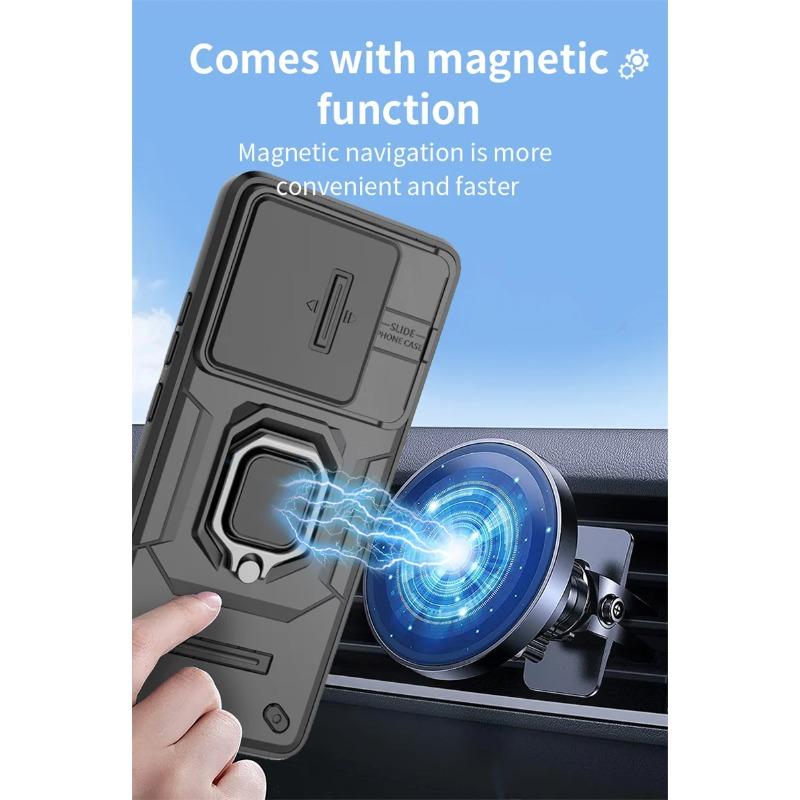 For Poco M6 4G Case Magnetic Ring Armor Phone Cases for Poco M6 M 6 6M PocoM6 4G 6.79" Camera Protection Back Cover Fundas