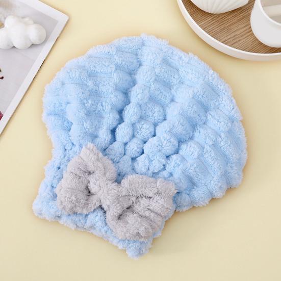 Czepek do suszenia włosów Chłonny ręcznik do włosów z kokardą Kontrola puszenia Szybkoschnący turban do owijania mokrych włosów dla kobiet Kąpiel Prysznic Spa