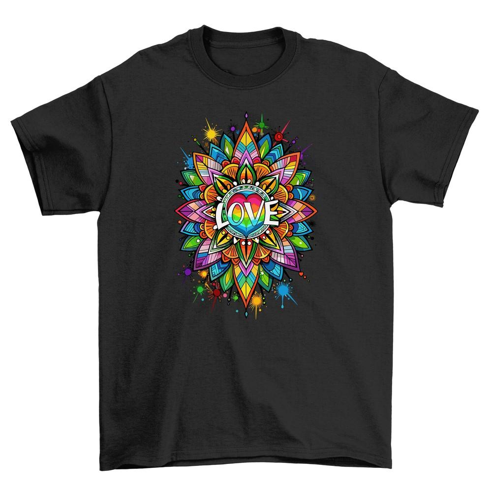 Pride_30 Mandala Magic - Colorful and Proud! 100% Cotton, Funny T-shirt, Unisex