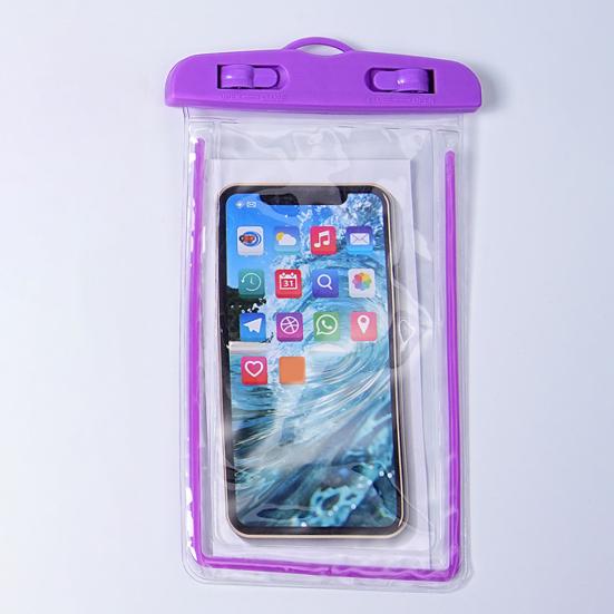Waterproof Phone Pouch with Detachable Lanyard Transparent Floating Cell Phone Dry Bag Case Protector Beach Kayak Cruise Travel Essentials