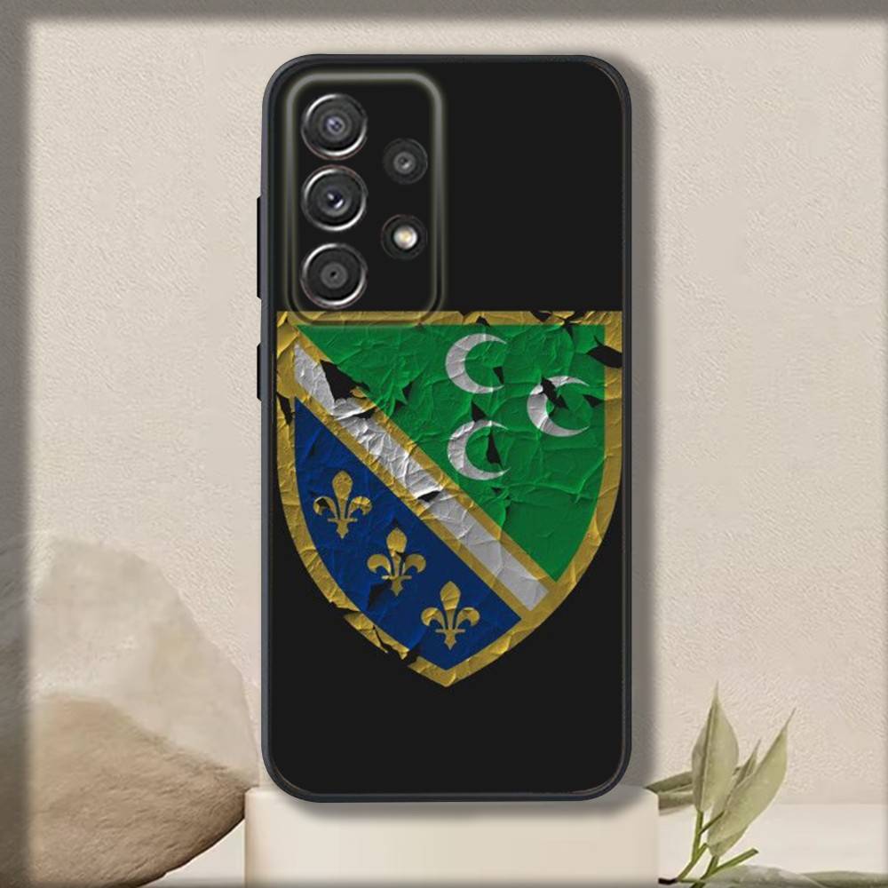 S-Sandzaks Flag Phone Case For Samsung S 25,24,23,22,30,21,10,9,Ultra,Plus,Lite,FE,4,5 G Soft Black Case Samsung S25