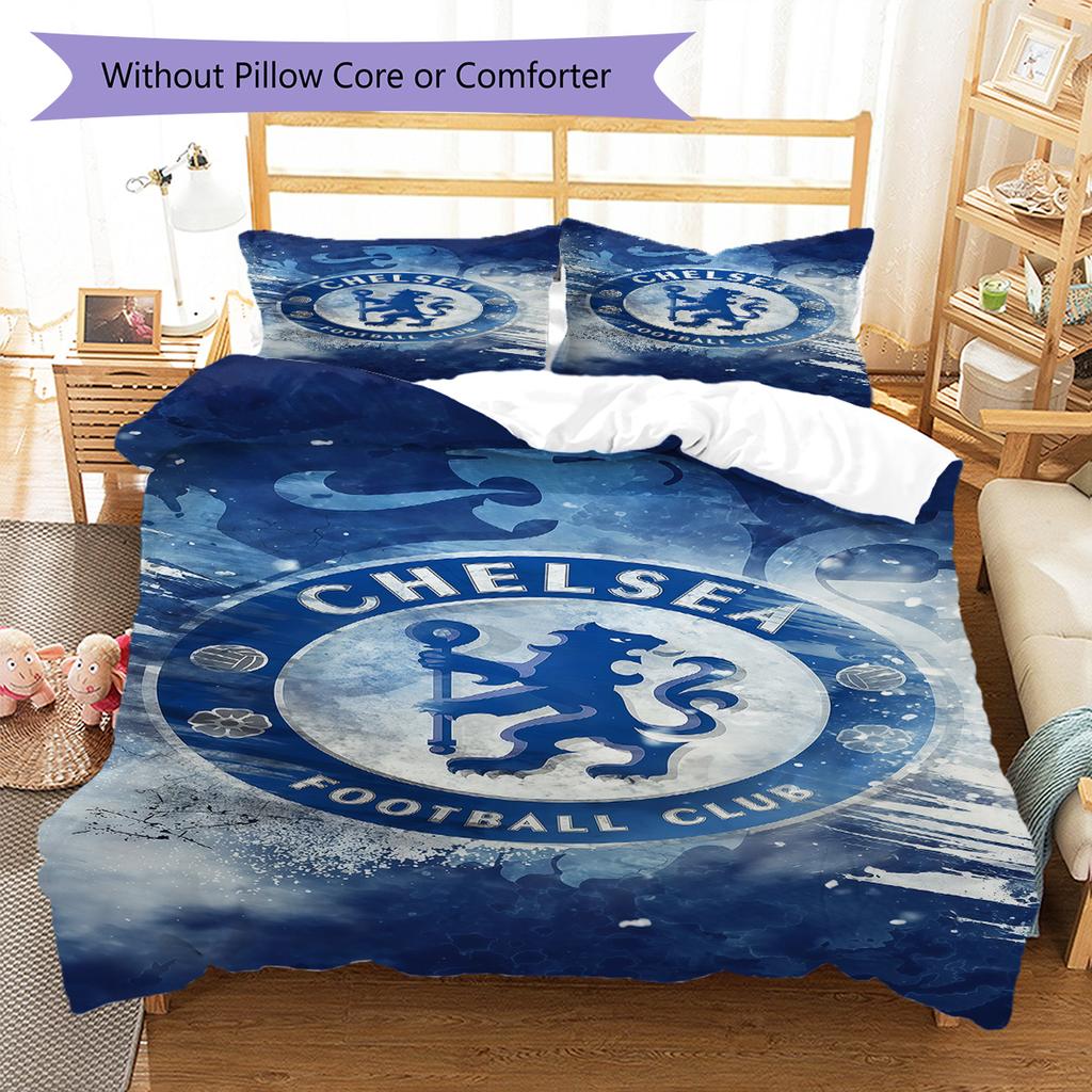The Blues logo  Pattern Bedding Quilt Set Quilt Cover Pillowcase Home Decoration Birthday Gift (1 * duvet cover + 2 * pillowcase, without core)