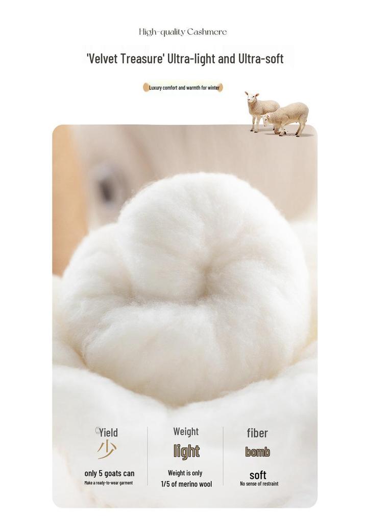 Women's 100% Cashmere Gloves, Five-Needle Knit, Double-Strand Yarn, Thickened for Cold Protection, Ideal for Autumn and Winter.