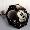 Mickey Mouse Sparkle Themed Automatic Opening and Closing Folding Umbrella, Reinforced 8 Ribs, Compact Travel Design, Fashionable Folding Um