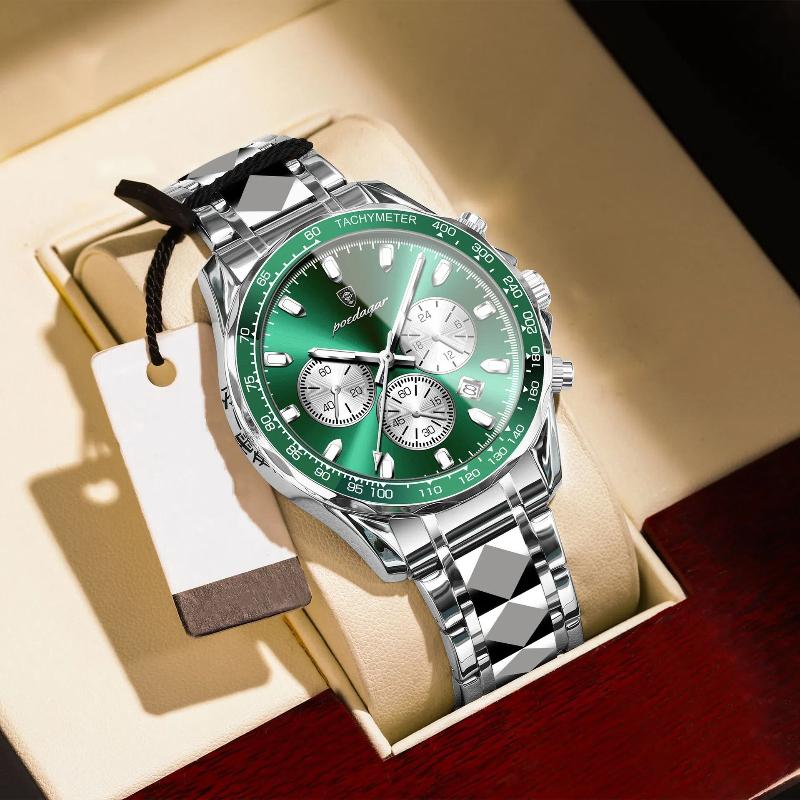 

POEDAGAR роскошные мужские наручные часы водонепроницаемые светящиеся часы-хронограф для мужчин из нержавеющей стали мужские кварцевые часы мужские подарки Reloj Hombre