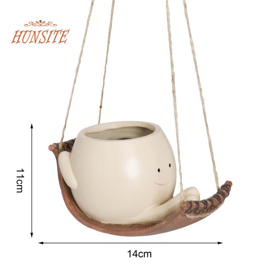 Vaso da fiori con faccina sorridente unica, fioriera sospesa, portafiori amaca resistente