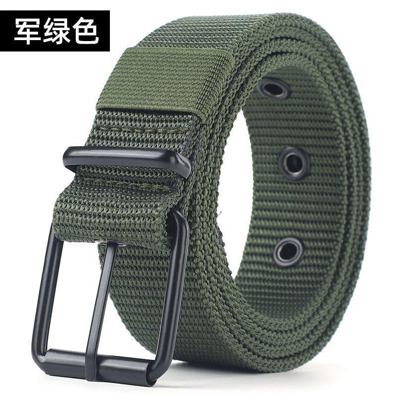 Men'S Pin Buckle Braided Belt Student Outdoor Tactical Outer Belt Nylon Military Training Breathable Belt