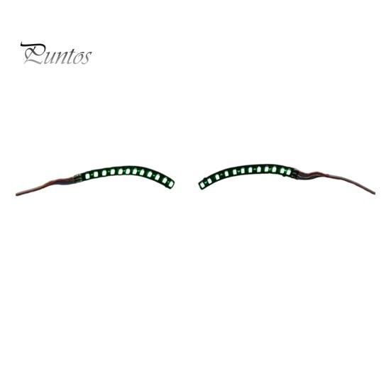 

Светодиодные ресницы, очаровательная уникальная светящаяся подводка для глаз, блестящая лента для век Хэллоуина для вечеринок, ночных клубов, баров зелёный