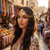 Adjustable Indian Bridal Headpiece Metal Hair Chains Egyptian Gold Head Chain  Party Accessories