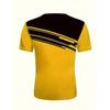 Men's Printed Short Sleeved Summer Striped Round Neck Loose Breathable Top T-shirt